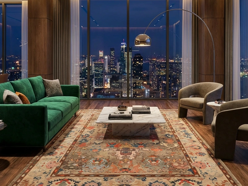 خرید فرش کهنه نما کد 20852 زمینه تمام رنگ