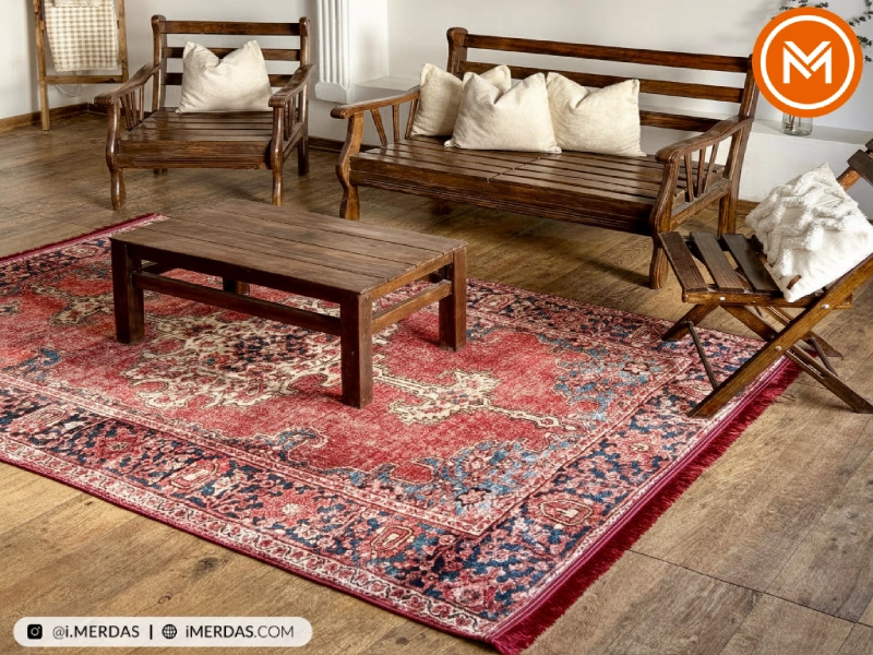 فرش کهنه نما کد N1010 زمینه تمام رنگ