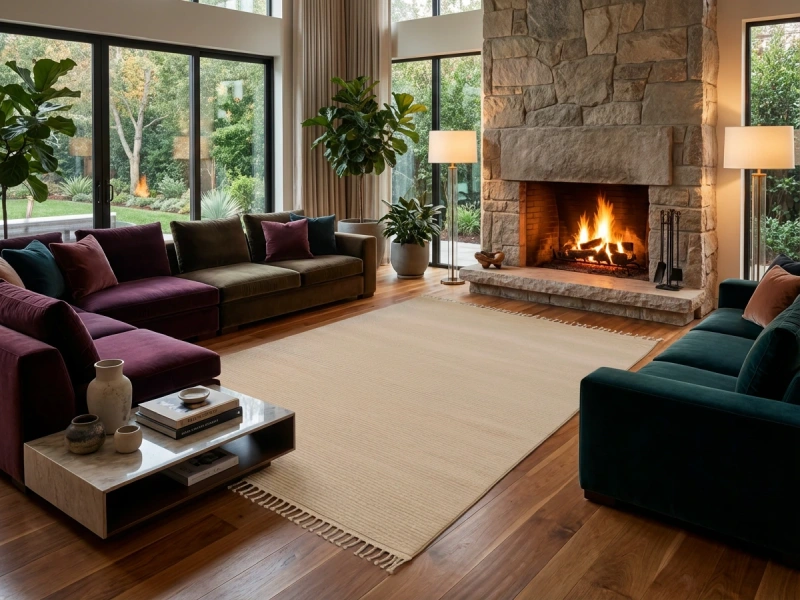 فرش ایکیا کد 41239 زمینه کرم